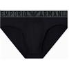 Emporio Armani Slip da Uomo Essential in Microfibra, Nero, S, Nero, S