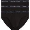 Tommy Hilfiger Uomo Slip Hipster Confezione da 3 con Fascia con Logo, Nero (Blk/Blk/Blk), S
