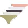 Calvin Klein Donna Perizomi Confezione da 5 Thong Intimo, Multicolore (A Gry/Wht/L PCH/Gls Ylw/IGN Gry), M