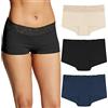 Maidenform, Mutandine da Donna in Cotone Elasticizzato, assortite, Confezione da 3, Medium