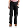 Carhartt, Pantaloni da lavoro in cotone canvas Rugged Flex®, Loose Fit Donna, Nero, W12