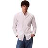 Calvin Klein Uomo Camicia Stripe Oxford Classic con Taschino sul Petto, Bianco (Chalk), 3XL