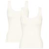 Sloggi Donna Go Tank Top C2P, Silk Bianco, M