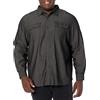 Wrangler Authentics Maglietta a Maniche Lunghe da Uomo. Camicia Classica a Maniche Lunghe con Colletto Bottoni, Denim Nero, S