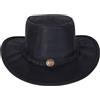 URBAN 5884 Cappello da Cowboy in Vera Pelle, Cappello Western Uomo/Donna in Vera Pelle Bovina, Tesa Modellabile e Sottogola Regolabile