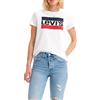 Levi's The Perfect Tee, T-Shirt Donna, Sportswear Logo White, L