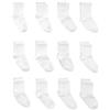 Simple Joys by Carter's Calzettoni Unisex Bimbi, 12 Paia, Bianco, 12-24 mesi