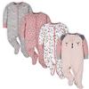 Gerber Baby Girls Confezione da 4 'N Play Footie e Tutine per bambini, Orsetto Rosa, Neonato