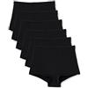 Amazon Essentials Boyshort in Microfibra (Boyshort e Boyshort a Vita Alta) Donna, Pacco da 6, Nero, 46