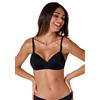 Lovable Reggiseno Balconette Senza Ferretto in Microfibra | Coppe Leggermente Imbottite | Comfort Invisibile sotto Abiti | Intimo Sensual Touch Donna, Nero, 32 / 2B
