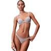 Calvin Klein Donna Reggiseno a Mezza Coppa Lightly Lined con Fascia con Logo, Grigio (Grey Heather), 32A