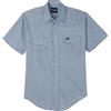 Wrangler Camicia da Lavoro Western a Maniche Corte da Uomo, Chambray., M