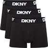 DKNY Seattle Boxer Uomo in Cotone | Boxer Uomo Cotone Elasticizzato Morbido e Traspirante | Intimo Uomo Pantaloncini Comfort | Mutande Cotone, 3pk Nero, XL