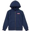 Levi's LVN BOXTAB Full Zip Hoodie, Felpe con Cappuccio Bambini e Ragazzi, Blu (Dress Blues), 3 Anni