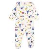 Petit Bateau Pigiama per Bambini in Pile con Colletto Stampato Paris A0dvq01 Abbigliamento da Notte Unisex per Bambini (Confezione da 1), Bianco Multicolore, 18 Mesi