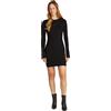 Calvin Klein Donna Abito Woven Label Rib Short Dress Maniche Lunghe