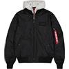 Alpha Industries MA-1 TT Giacca bomber con cappuccio da Uomo Black