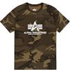 Alpha Industries Basic T-Shirt Maglietta Mimetica da Uomo Olive Camo