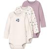 NAME IT Nbfbody da donna 3P Ls Jet Stream Flower Noos (confezione da 3), Jet Stream, numeric_92