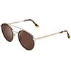 CLANDESTINE - Occhiali da Sole 16 Gold Matte Habana Brown - Lenti in Nylon Marrone e Montatura in Acciaio - Occhiali da Sole Unisex - Smart Vision Technology - Più Nitidezza e Meno Riflessi