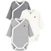 Petit Bateau 54219, Body neonato manica lunga (Pacco da 3) Unisex - Bimbi 0-24, Variante 1, Precoce
