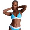 Calvin Klein Top Bikini a Triangolo Donna CK Meta Legacy senza Ferretto, Blu (Malibu Blue), XS
