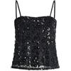JJXX JACK & JONES Sequin Jxdream Top Paillettes Wvn, Nero, M Donna