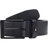 Tommy Hilfiger Cintura Uomo Layton 3,5 cm Cintura in Pelle, Blu (Space Blue), 85 cm