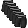 Hanes Brief Underwear Pack, Stretch Cotton Boxer Briefs for Men, Moisture-Wicking, 12-Pack Corti, Nero, L (Pacco da 6) Uomo