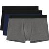 HOM Lot de 3 Boxers Tonal Pack #2 Slip Boxer, Noir + Gris + Marine, L Uomini