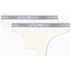 Emporio Armani Mezza Slip Donna, Bianco, L