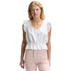 Lee - Camicia Donna - vestibilità Regular - Ruffle Sleeve Shirt - Bianco Brillante