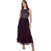 Maya Deluxe Maya Deluxe Taupe Blush Embellished Midaxi Dress Vestito per Damigella d'Onore Donna