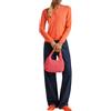 United Colors of Benetton Maglia Coreana M/L 1091d5558, Maglione Cardigan Donna, Corallo 17w, XXS