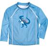 Playshoes Camicia Rash Guard a Manica Lunga Unisex per Bambini, Long Blue Dino, 134-140
