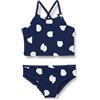 Amazon Essentials Set Tankini da Ragazza, Blu Scuro a Pois Astratti, Taglia M