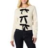 Amazon Essentials Cardigan con Fiocchi Misto Cotone, Vestibilità Regular Donna