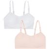 Fruit of The Loom all- Day 360 Stretch Wireless Bra-Seamless Design for Reggiseno, Opaco, Ombra Rosa/Grigio mélange, L (Pacco da 2) Donna