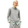 Tommy Hilfiger Donna Pullover Jersey Fine con Scollo Rotondo, Marrone (Med Heather Grey), XL
