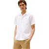 Tommy Hilfiger Uomo Camicia Linen Blend Maniche Corte, Bianco (White), XL