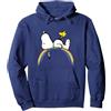 Peanuts Arachidi - Snoopy Rainbow Felpa con Cappuccio, Unisex per Adulti, Navy, XXL