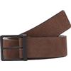 Calvin Klein Uomo Cintura Sleek Square Nubuck Fibbia Quadrata, Marrone (Dark Brown Nubuck), 95 cm