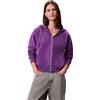 Calvin Klein Donna Felpa con Zip Archive Logo French Terry con Cappuccio, Viola (Smokey Shadow), M