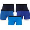 FM London confezione da 5, boxer da uomo con tecnologia HyFresh di protezione dagli odori, Biancheria intima da uomo traspirante adatta a tutte le occasioni, Blu, S