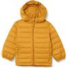 Amazon Essentials Piumino leggero da ragazzo, impermeabile, ripiegabile, con cappuccio, giallo dorato, XL