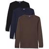 Navigare 114 (Pacco Da 3), Maglia intima a maniche lunghe Uomo, Multicolore (Grigio/ Nero/ Navi), M confezione da 3