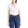 Levi's 2-Pack V-Neck Tee, Maglietta, Donna, Caviar/White, S