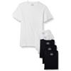 Amazon Essentials Magliette Intime a Girocollo Vestibilità Aderente Uomo, Confezione da 6, Nero/Bianco, XL