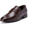 Amazon Essentials Mocassini Penny con Punta Squadrata e Cucitura Frontale Uomo, Marrone Scuro, 43.5 EU