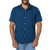 Amazon Essentials Camicia da resort da uomo in cotone con bottoni, maniche corte, blu navy, XXL
